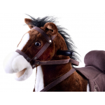 Hojdací koník Pony interaktívny 74 cm - tmavo-hnedý